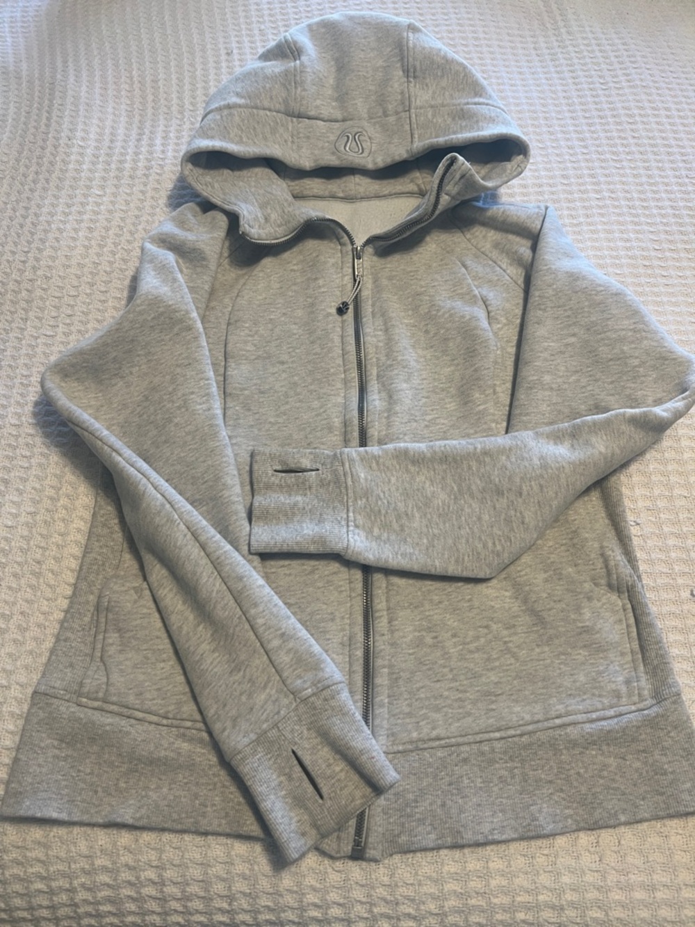 lululemon scuba Light Gray Full-Zip Hooded Jacket